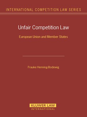 cover image of Unfair Competition Law